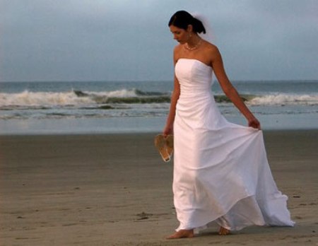 gauze dresses for beach wedding